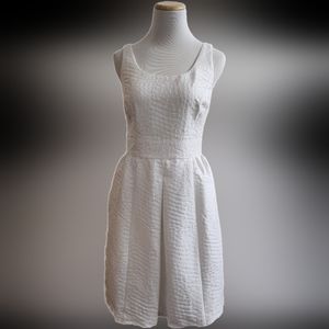 Lauren Ralph Lauren Dress White Jacquard Box Pleat Dress 2